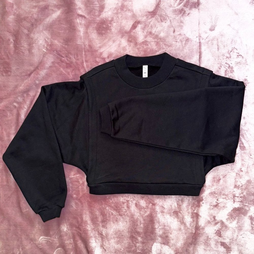 ALO YOGA SIZE SMALL CROP SWEATSHIRT